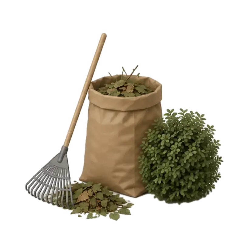 Уборка участка и сбор мусора